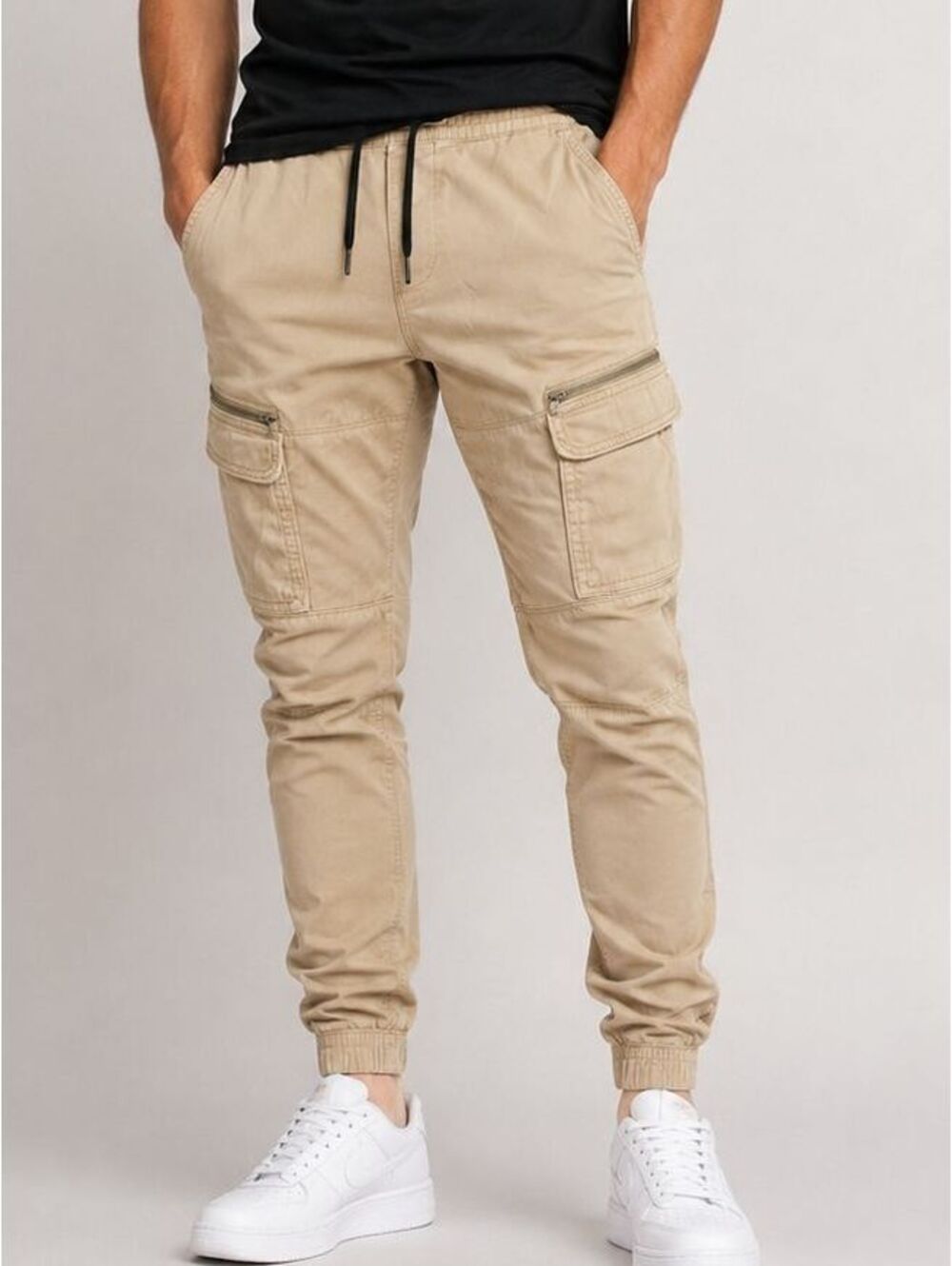 Hollister Mens Skinny Jogger Pants Advanced Stretch Khaki Size S